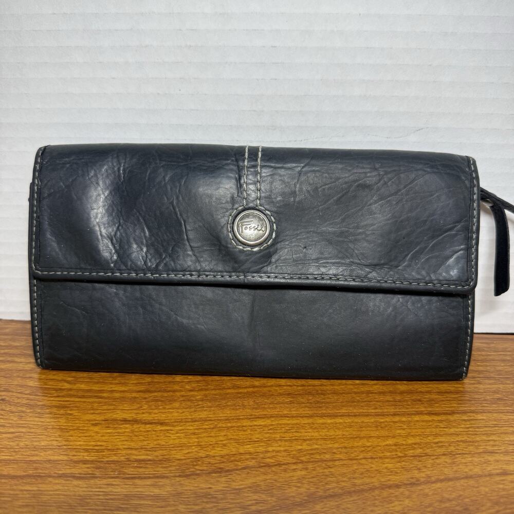 FOSSIL Wallet Black Leather